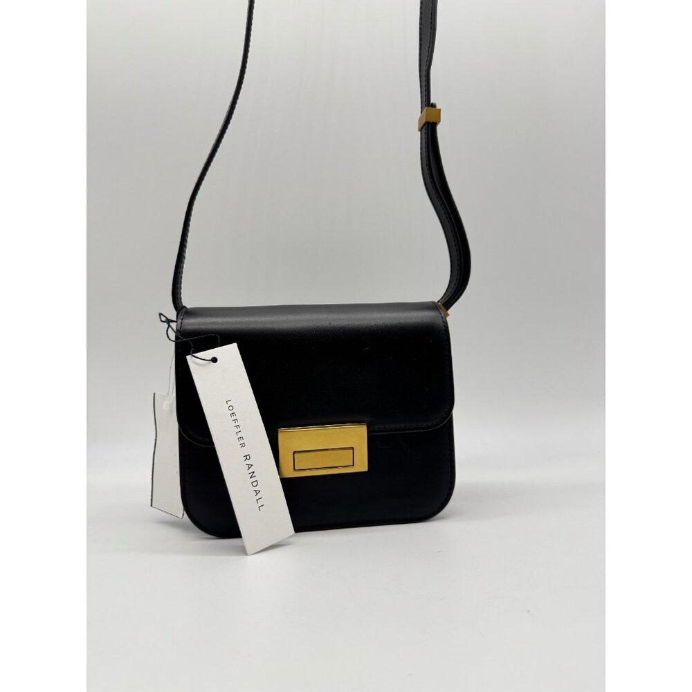 LOEFFLER RANDALL Desi smooth leather small crossbody bag - BLACK (Used)